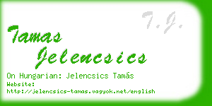 tamas jelencsics business card